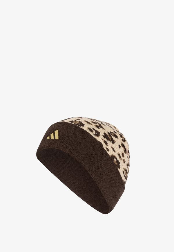 adidas Performance ADIDAS PERFORMANCE LEO GRAPHIC BEANIE UNISEX - Beanie - crystal linen   dark brown   gold metallic