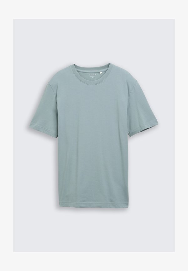 TOM TAILOR MIT STRUKTUR - Basic T-shirt - grey mint