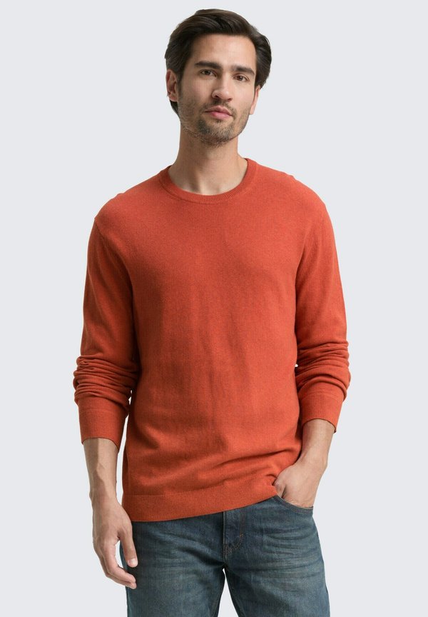 TOM TAILOR Jumper - rust red melange