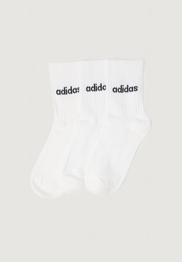 adidas Performance LINEAR CREW SOCKS CUSHIONED SOCKS UNISEX 3 PAIR PACK - Socks - white/black