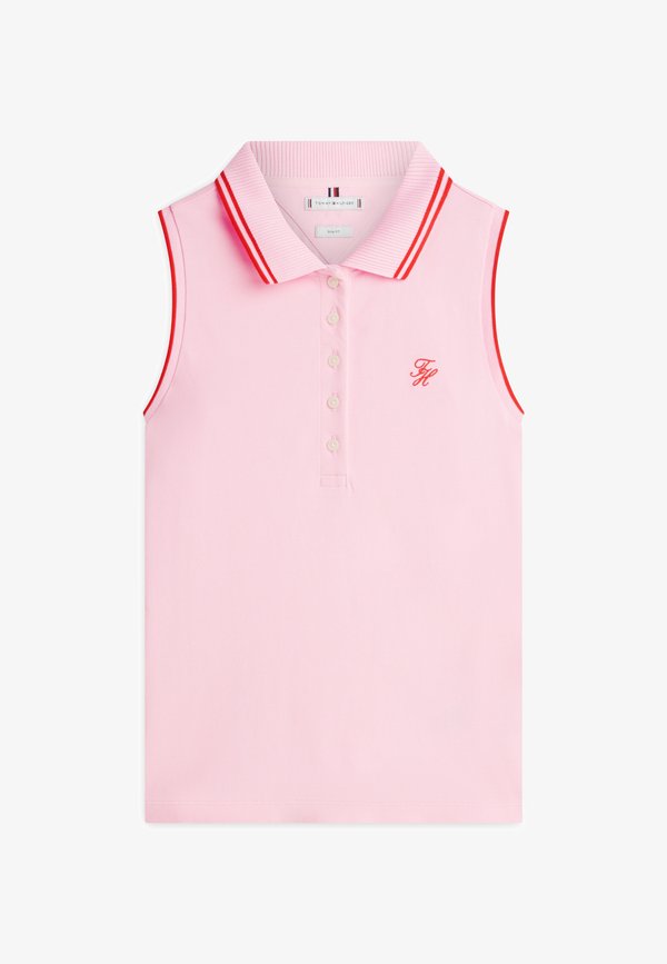 Tommy Hilfiger 1985 SLIM FIT PIQUE SLEEVELESS POLO SHIRT - Polo shirt - classic pink