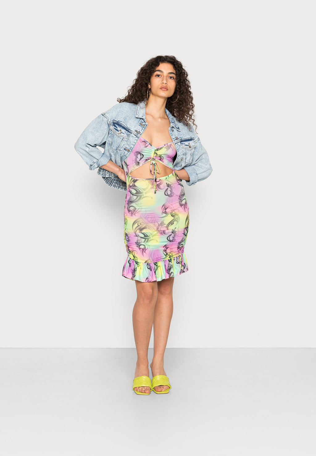 NEW girl ORDER TRIBAL PRINT CUT OUT DRESS