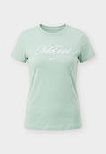 Nike Performance TEE HERITAGE COURT MOD - Print T-shirt - steam/barely green