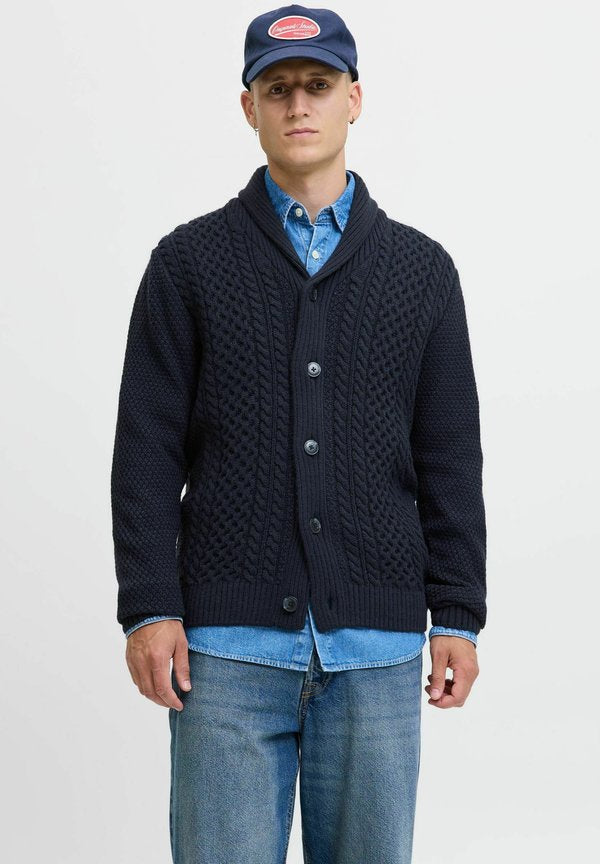 Jack & Jones Knitted Plain Knitted - Cardigan - sky captain