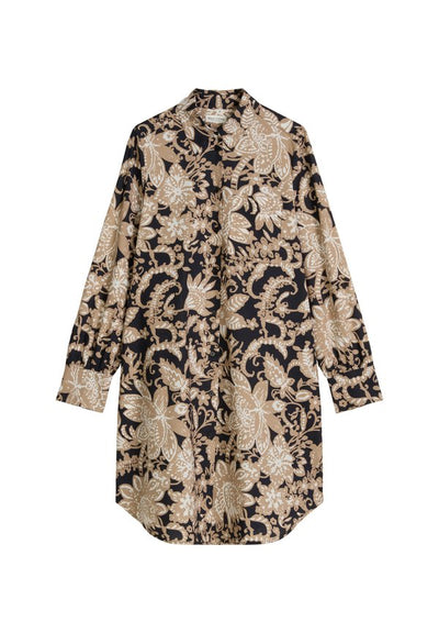 Marc O'Polo DRESS, A-LINE, SHIRT DETAILS, LONG SLEEVE, PRINT