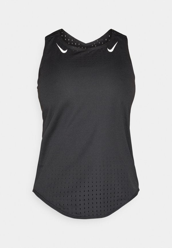 Nike Performance SINGLET - Top - black/white