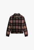 Superdry & Co CHECKED RANCH QUILTED - Light jacket - desert bone off white check