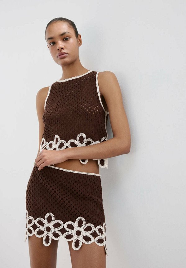 Mango ADULT - Mini skirt - marron