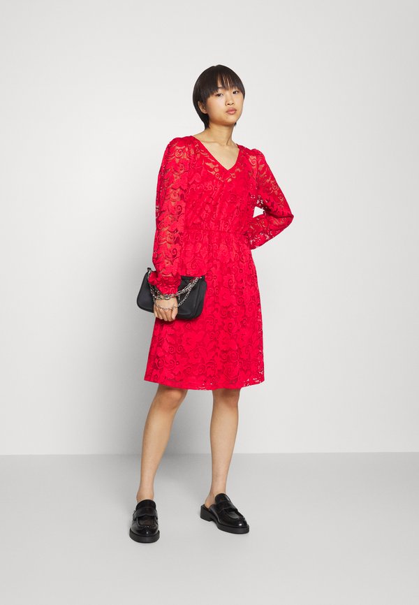 VILA Petite VISANDRA V NECK DRESS