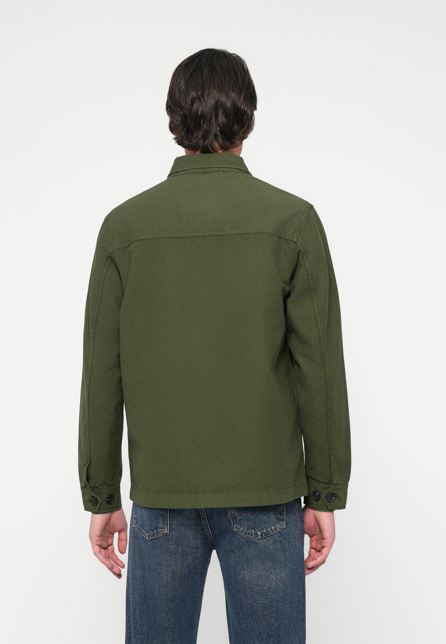 TEXTURED WASHED SATEEN UTILITY SHIRT JACKET Media 4
