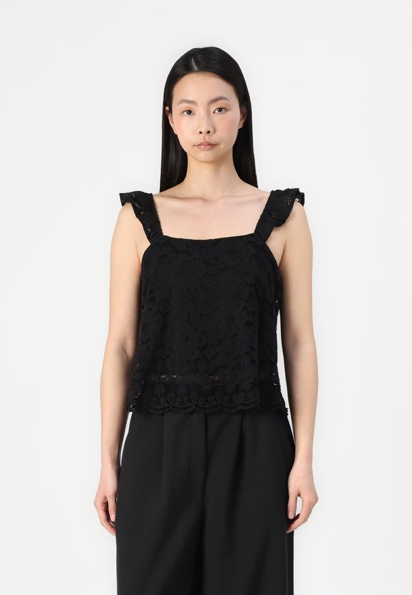 Vero Moda VMHONEY FRILL SINGLET - Top - black