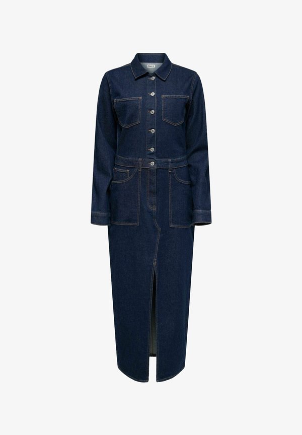 ONLY ONLPHILLY Long - Denim dress - dark blue denim