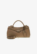 Guess ELLA LOGO GIRLFRIEND SATCHEL - Handbag - beige logo