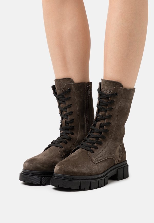 s.Oliver Lace-up ankle boots - khaki