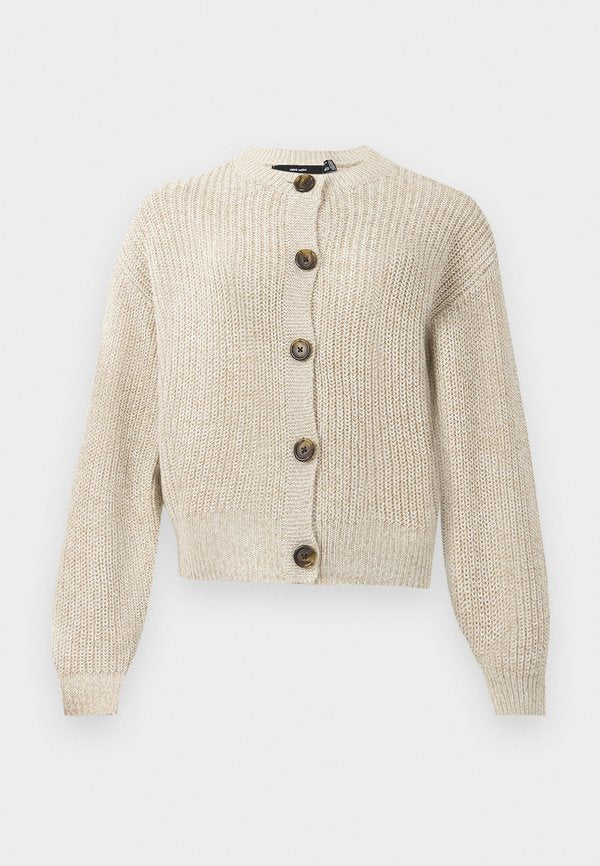 Vero Moda VMLEA O-NECK CARDIGAN  - Cardigan - moon rock