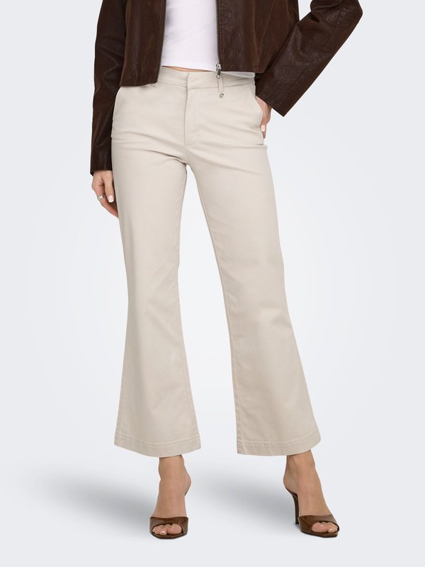 ONLY ONLSTELLA Flared Fit - Trousers - pumice stone