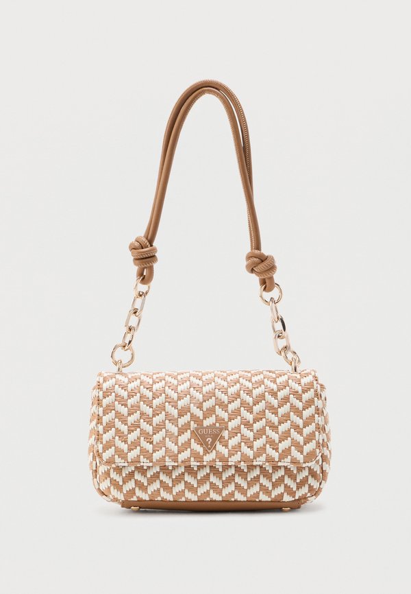 Guess TESSI FLAP SHOULDER  - Handbag - cognac