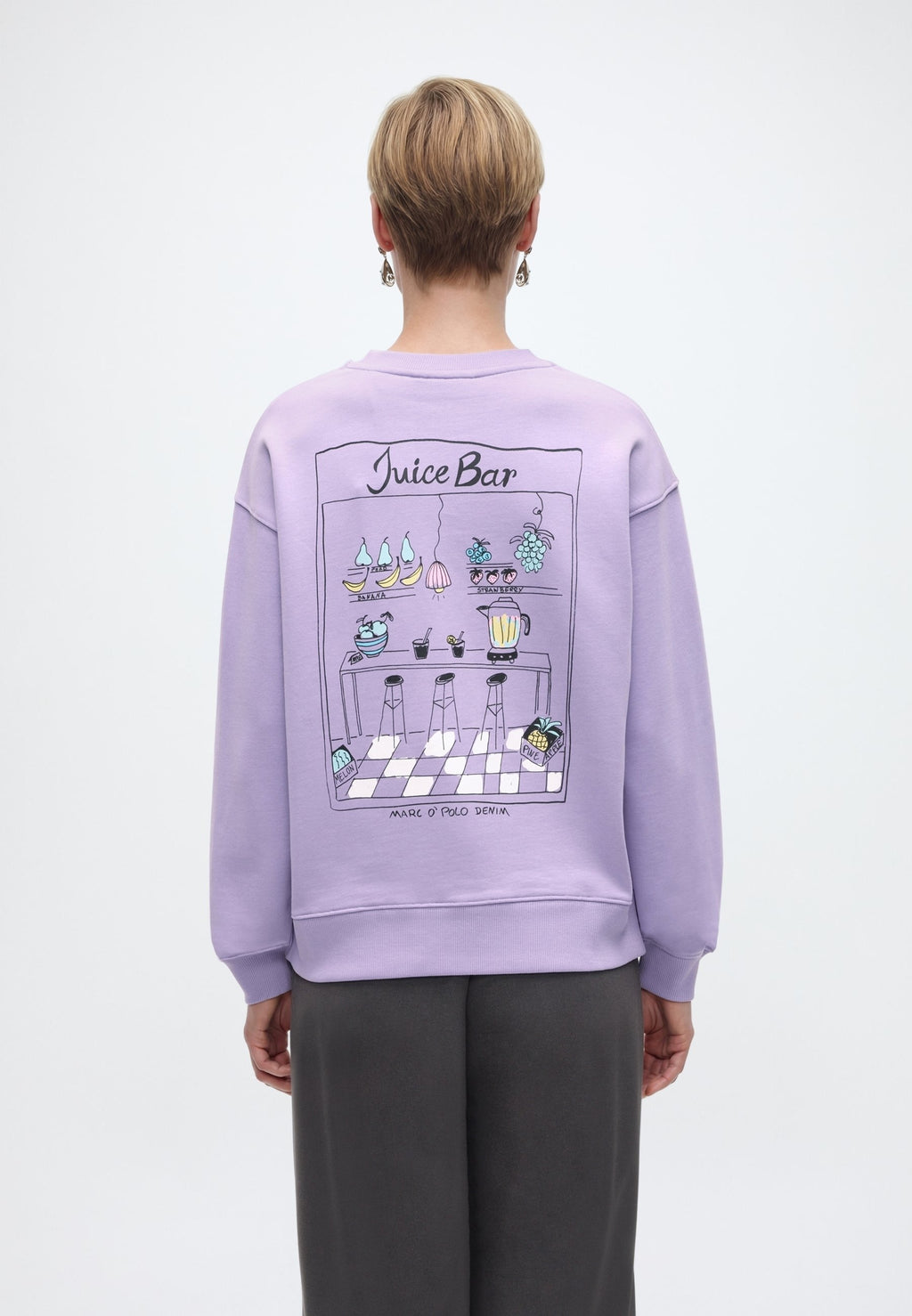 Marc O'Polo DENIM SWEATSHIRT, LSL, PRINT