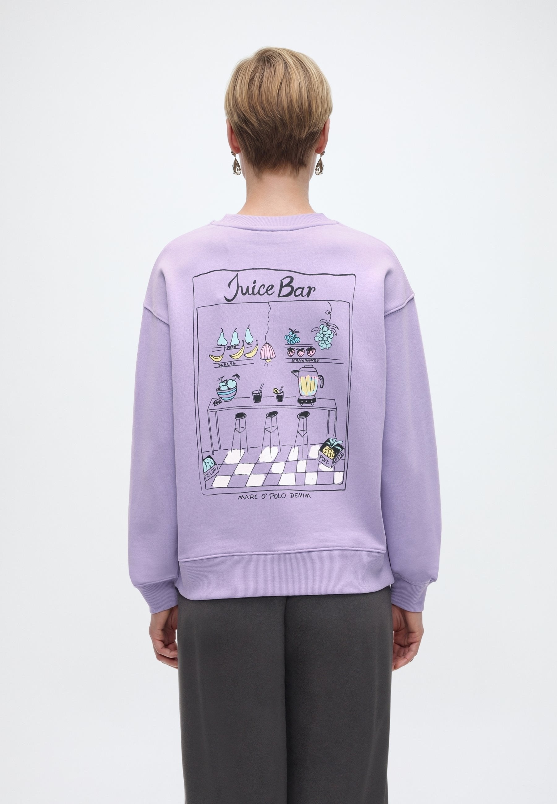 Marc O'Polo DENIM SWEATSHIRT, LSL, PRINT
