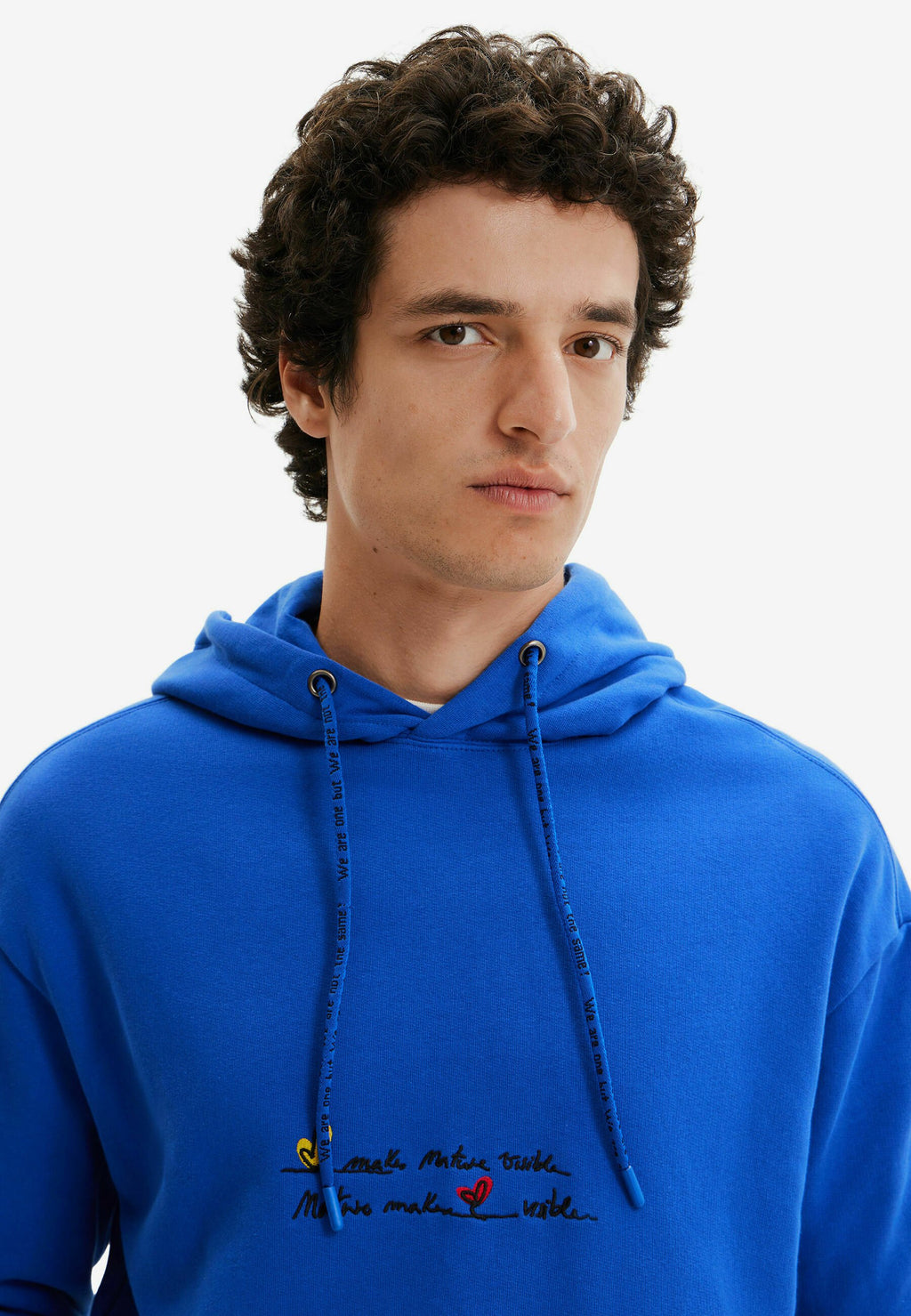 Desigual EMBROIDERED MESSAGE HOODIE