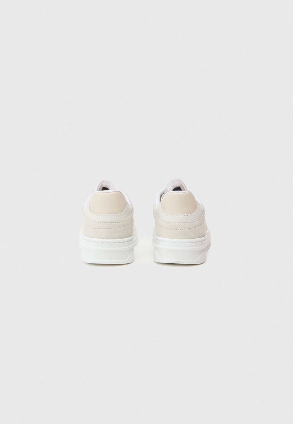 LEATHER MIXED TEXTURE CUPSOLE TRAINERS Media 3