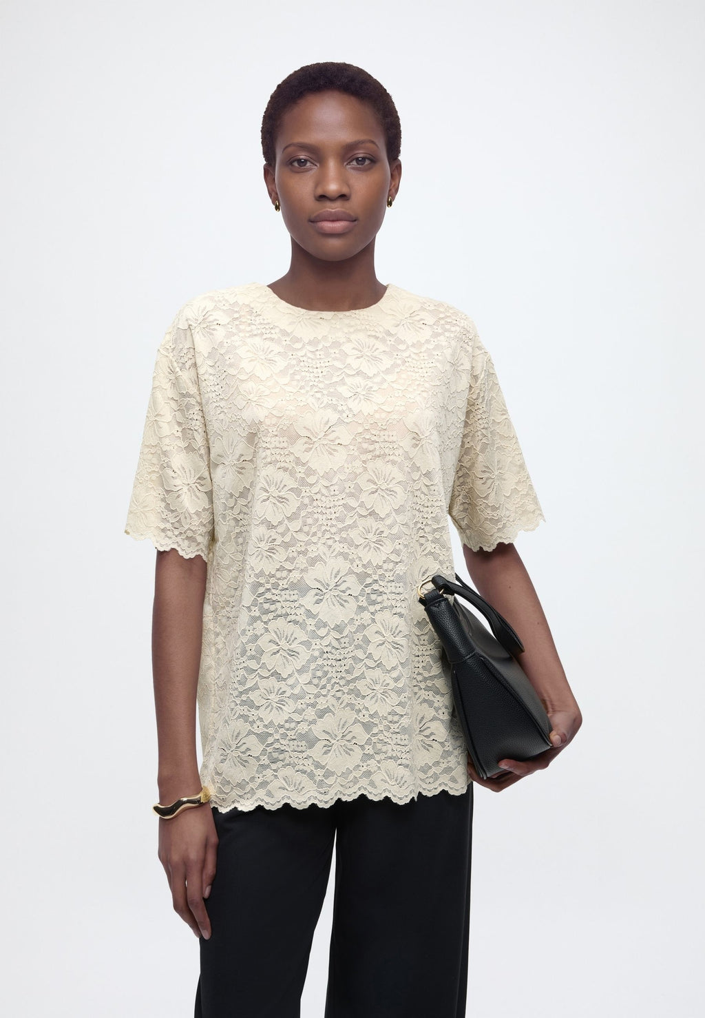 Rosemunde RWFIONA SS OVERSIZE LACE T-SHIRT