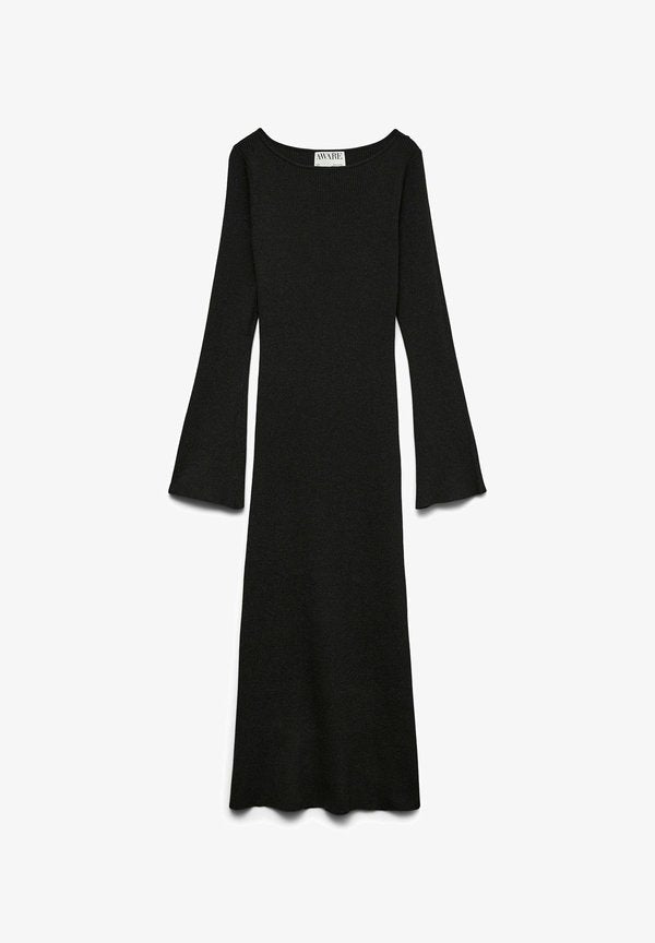 Vero Moda Knitted AWPENELOPE Long - Shift dress - black