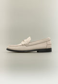 Tommy Hilfiger LEATHER PENNY LOAFERS - Slip-ons - soft cream