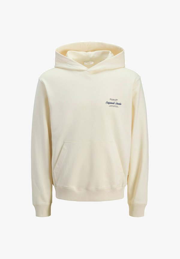Jack & Jones JORNORREBRO TYPO BACK SWEAT HOOD SN - Hoodie - antique white