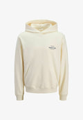 Jack & Jones JORNORREBRO TYPO BACK SWEAT HOOD SN - Hoodie - antique white