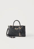 Guess ANISE TRIPLE COMP SATCHEL - Handbag - black