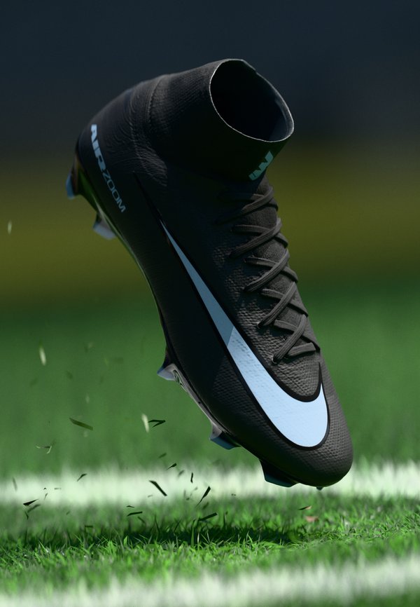 Nike Performance ZM 10 PRO FG - Firm-ground football boots - black/ice blue