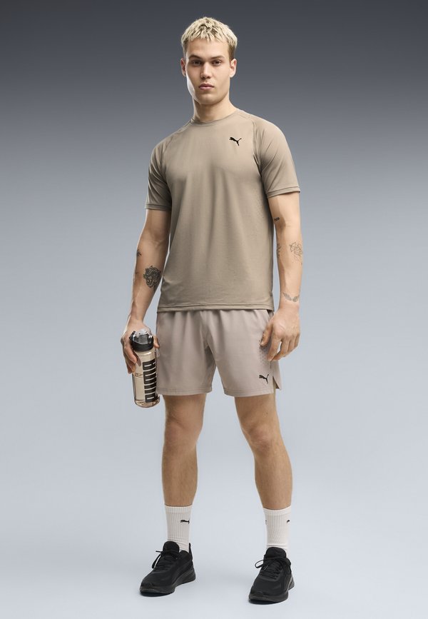 Puma M PWRMODE TEE - Sports T-shirt - mouse gray