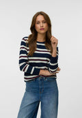 Vero Moda VMSILJE LS O-NECK PULLOVER NOOS - Jumper - navy blazer