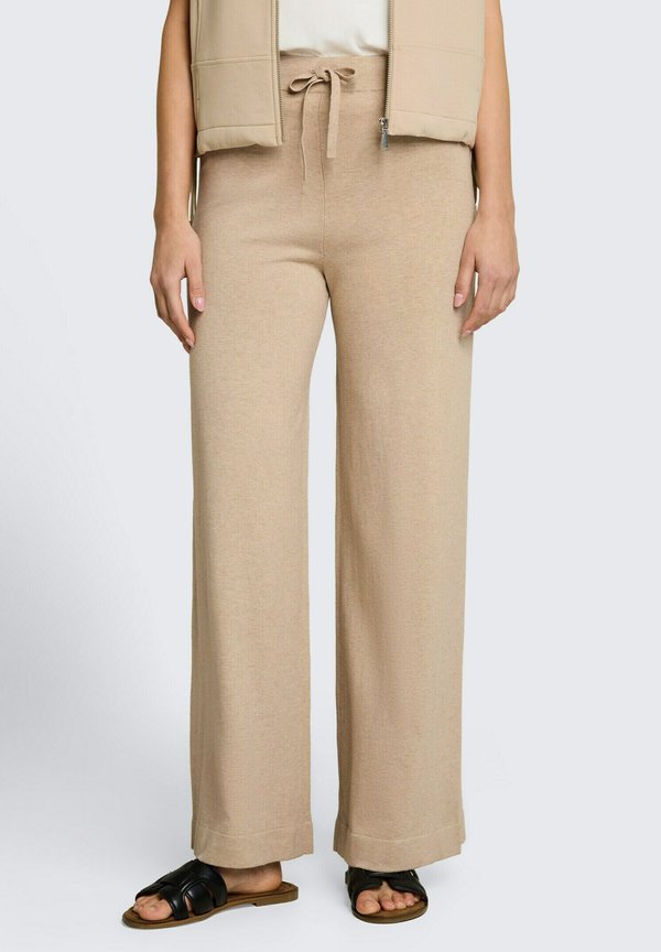 TOM TAILOR Tracksuit bottoms - gravel beige melange