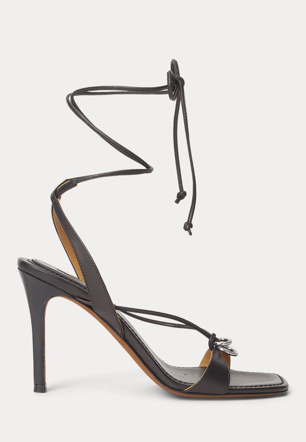 Polo Ralph Lauren O-RING LEATHER WRAP HEELED SANDAL