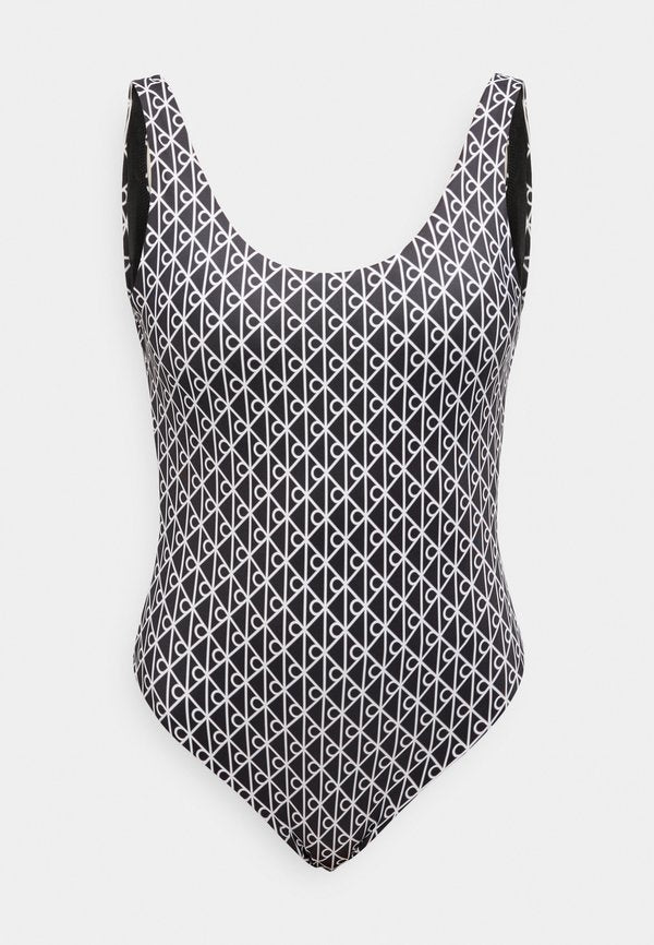Calvin Klein Swimwear SCOOP BACK ONE PIECE ICON SWIM - Swimsuit - black