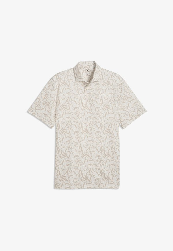 Puma CLOUDSPUN MARINE BOTANICAL POLO - Polo shirt - warm white