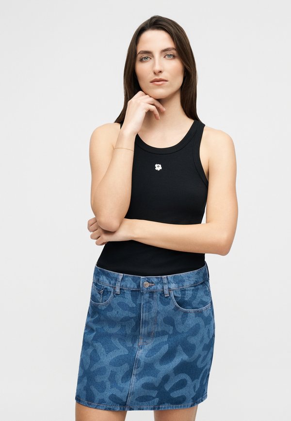 Marimekko MARIDENIM RUUDUT KUKKA SKIRT