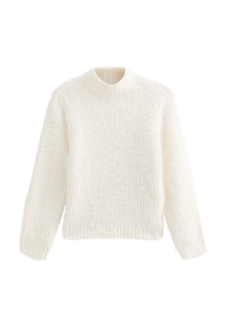 New Look FLUFFY RIBBED HIGH NECK