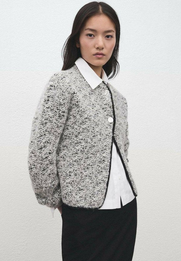 Mango Cardigan - black white