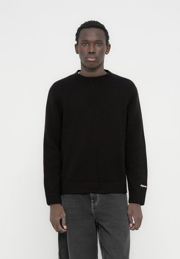 Jack & Jones JORNORREBRO SPRING CREW NECK - Jumper - black/antique white