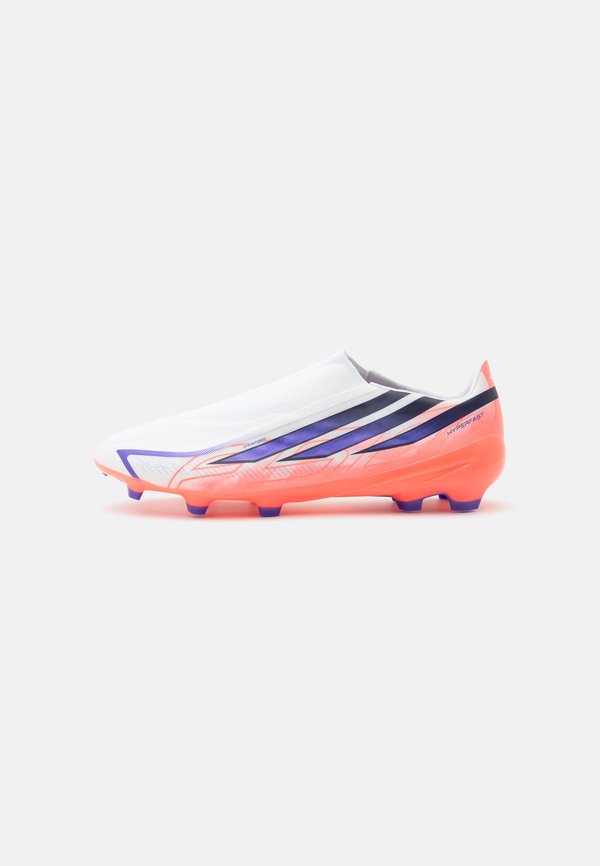 adidas Performance F50 HYPERFAST LEAGUE LACELESS FIRM GROUND UNISEX - Firm-ground football boots - footwear white/solar purple/solar turbo