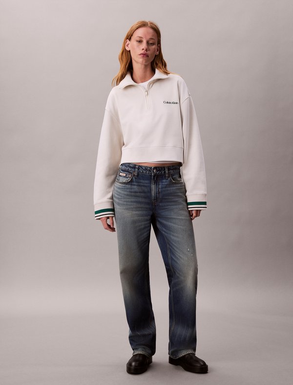 Calvin Klein SPORT ZIP SWEATER WITH GRAPHIC