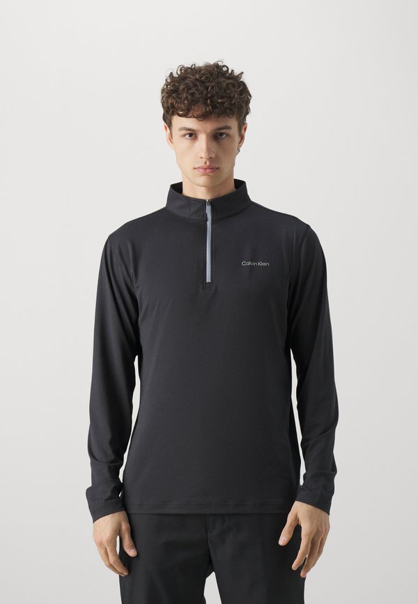Calvin Klein Golf NEWPORT HALF ZIP - Long sleeved top - black