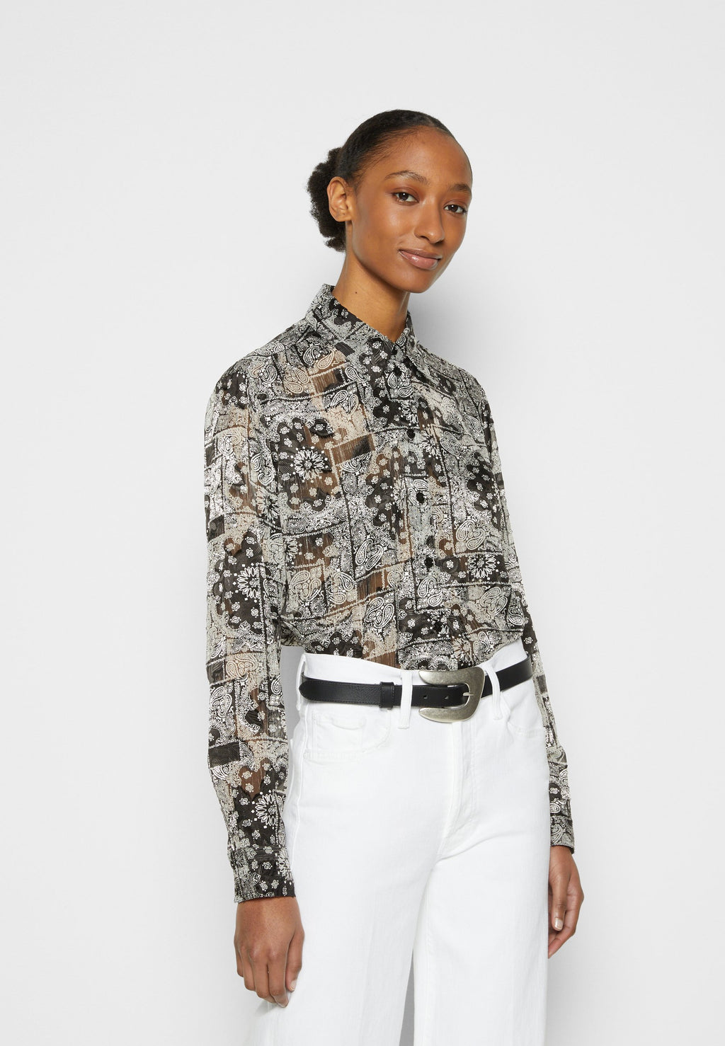 The Kooples CHEMISE MANCHES LONGUES BANDANA