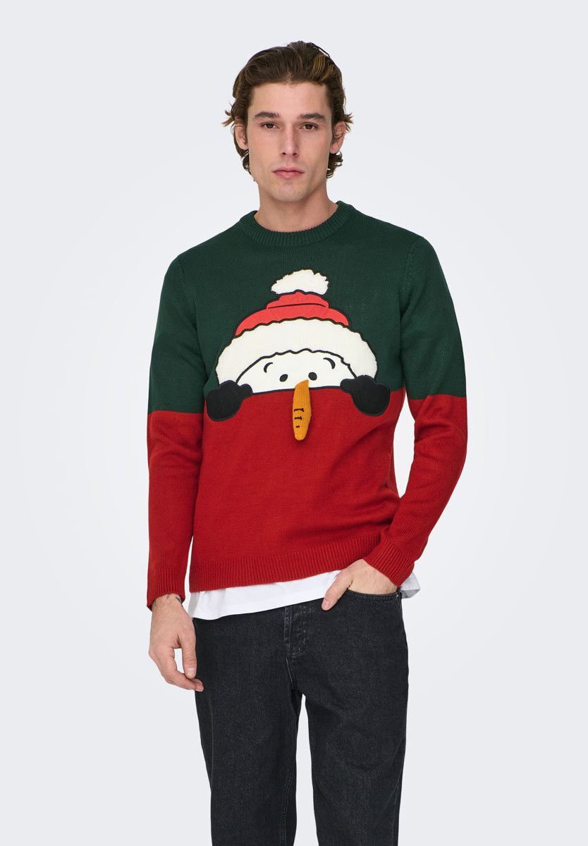 Only & Sons ONSXMAS REG BLOCK CREW UNISEX