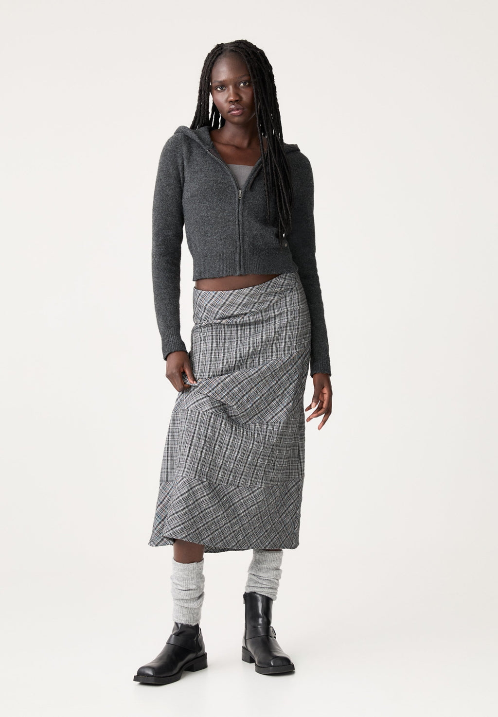 PULL&BEAR ASYMMETRIC CHECK - MIDI