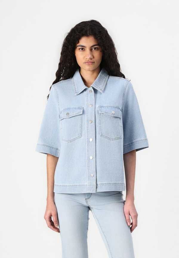 ONLY Denim ONLBELLE Denim - Button-down blouse - light blue denim