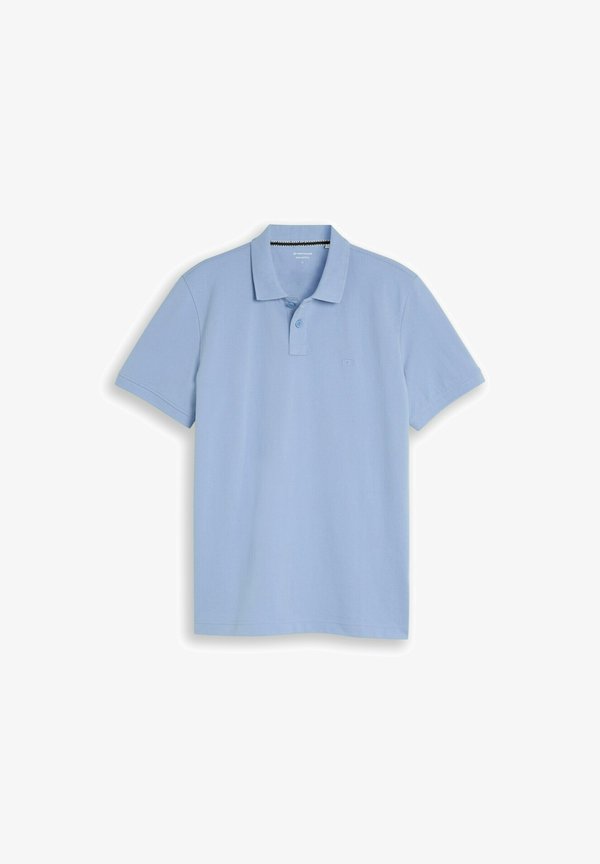 TOM TAILOR TOM TAILOR POLOSHIRTS PIQUÉ POLOSHIRT MIT LOGO-STICKEREI - Polo shirt - pale blue